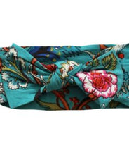 Load image into Gallery viewer, Teal Exotic Flower Baby Bow Headband - Powell Craft