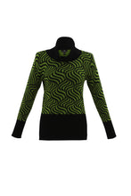 Load image into Gallery viewer, 7118 - Green Print Turtle Neck - Marble