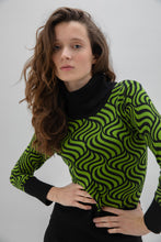 Load image into Gallery viewer, 7118 - Green Print Turtle Neck - Marble