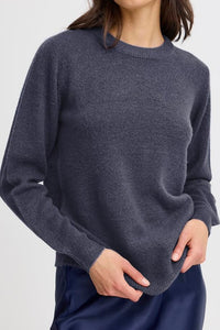 4492- Round Neck Jumper-Indigo- Fransa