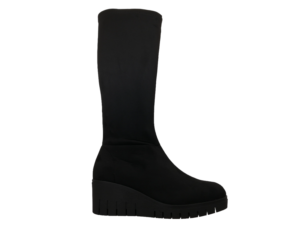 9619 - Black Knee high Boot - Valeria’s