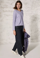 Load image into Gallery viewer, 322386- Gentle Lilac V- Neck Jumper - Cecil