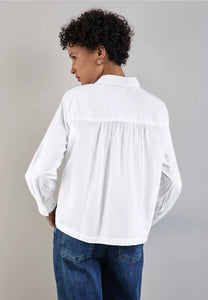 345057 - White Embroidered Blouse with Collar- Street One