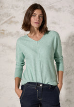 Load image into Gallery viewer, 322386- Glaced Green V- Neck Jumper - Cecil