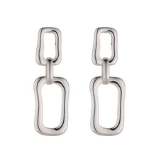 Load image into Gallery viewer, Elongated Silver Link Earrings - Knight &amp; Day