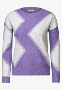 302978- Diamond Print Lilac Jumper - Cecil