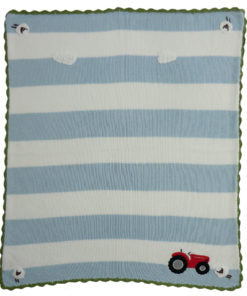 Stripped Farm Pram Blanket - Powell Craft