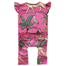 Load image into Gallery viewer, Pink Safari Short Sleeve Babygro - Powell Craft