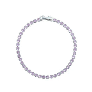 Dakota Pink Tennis Bracelet- Knight & Day Jewellery