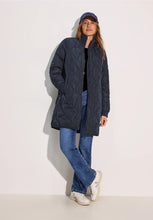 Load image into Gallery viewer, 101021 - Dark Navy Long Blouson Coat - Cecil