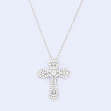 Load image into Gallery viewer, Silver Cross Necklace - Knight &amp; Day