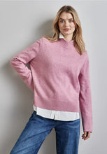 Load image into Gallery viewer, 302899-Pink Stand Up Collar Jumper -Street One