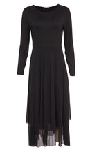 Load image into Gallery viewer, 24119- Dress with layered mesh skirt- Black- Naya