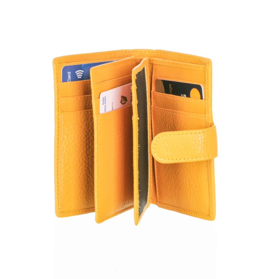 TK1166 - Multi Fold Wallet - Mustard - Tinnakeenly leather