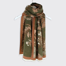 Load image into Gallery viewer, 04812 - Penny Floral Woven Scarf - Green/Beige - Forever England