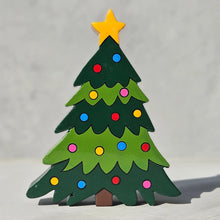 Load image into Gallery viewer, Christmas Tree Magnet - Alphabet Jigsaws