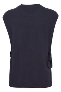 3268- Knitted Waistcoat- Navy- Fransa