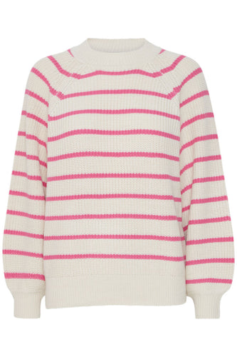 3245- Rose Stripe Knit Jumper- Fransa