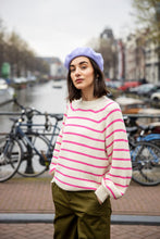 Load image into Gallery viewer, 3245- Rose Stripe Knit Jumper- Fransa