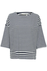 1666- 3/4 Sleeve Shirt T-Shirt- Navy- Fransa