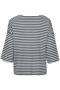 1666- 3/4 Sleeve Shirt T-Shirt- Navy- Fransa