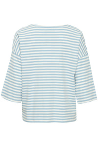 1666- 3/4 Sleeve Shirt T-Shirt- Blue- Fransa