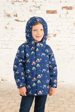 Load image into Gallery viewer, Finlay Boys Coat Navy Blue Tractor - Little Lighthouse