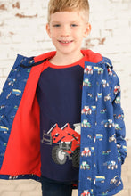 Load image into Gallery viewer, Finlay Boys Coat Navy Blue Tractor - Little Lighthouse