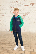 Load image into Gallery viewer, Jackson Full Zip Sweater Green Tractor - Little lighthouse