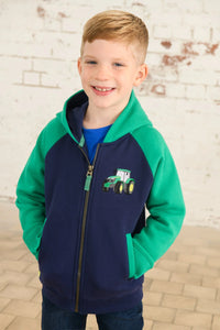 Jackson Full Zip Sweater Green Tractor - Little lighthouse