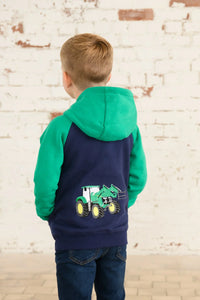 Jackson Full Zip Sweater Green Tractor - Little lighthouse