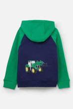 Load image into Gallery viewer, Jackson Full Zip Sweater Green Tractor - Little lighthouse