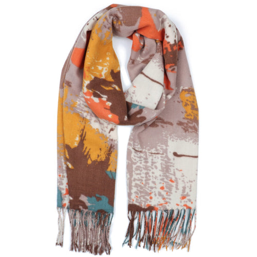 1042303- Abstract Brown Scarf - Zelly