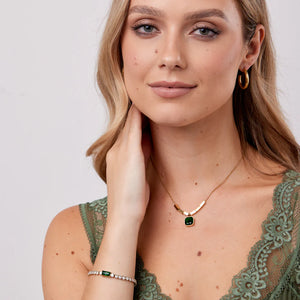 Emmalyn Emerald Necklace- Knight & Day Jewellery