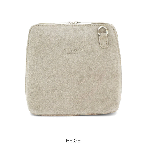 2130 - Suede Finish Crossbody Bags - Beige - Moda Express