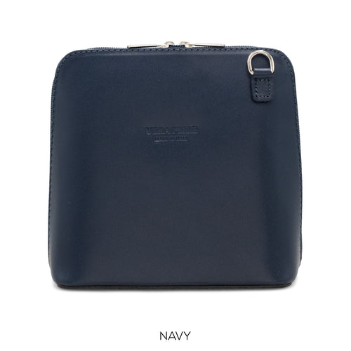 1158 - Crossbody Bag with Buckle Detail - Navy - Moda Express