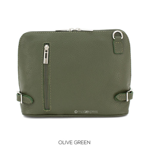 1983 - Leather Crossbody Bag - Green - Moda Express