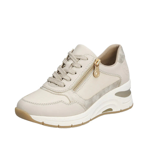 N9301-60 - Beige and Gold Trainer - Rieker