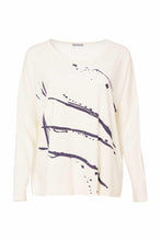 Load image into Gallery viewer, 25288 - Brush Stroke Print Top - Navy - Naya