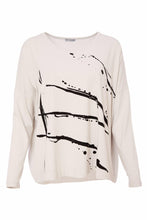 Load image into Gallery viewer, 25288 - Brush Stroke Print Top - Black - Naya