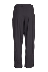 24154 - Drawstring trouser/stud @ hem- Black- Naya