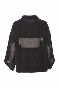 25121 -  Shirt Jacket with Mesh Panel