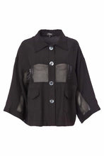 Load image into Gallery viewer, 25121 -  Shirt Jacket with Mesh Panel