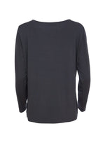 Load image into Gallery viewer, 24113-Long Sleeve Top with ruching at Hem- Ora