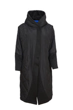 Load image into Gallery viewer, 24150- Padded coat with embossed panels- Black- Ora