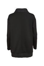 Load image into Gallery viewer, 24168- Embossed high neck top with Front Pocket- Black- Ora