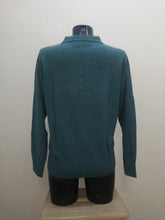 Load image into Gallery viewer, FF157- Dragonfly Green Collar Wool Mix Jumper - Castle