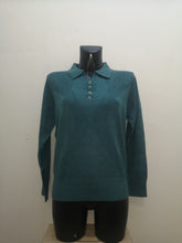 Load image into Gallery viewer, FF157- Dragonfly Green Collar Wool Mix Jumper - Castle