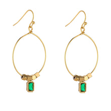 Load image into Gallery viewer, Keilani Emerald Earrings- Knight &amp; Day Jewellery