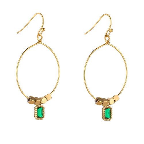 Keilani Emerald Earrings- Knight & Day Jewellery